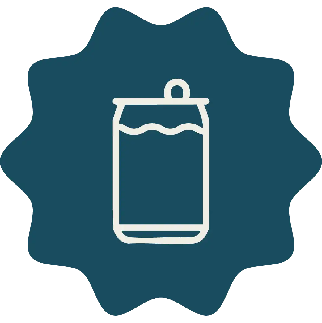 Bebidas especiales <br> en lata transparente